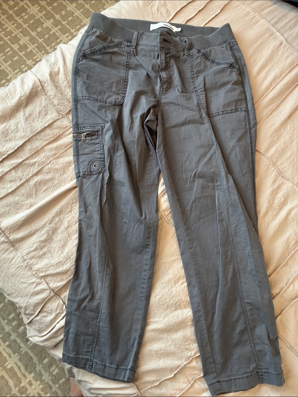 Sonoma Women's Gray Cargo Utility Pants